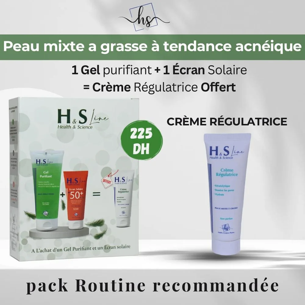 pack-hs-line-gel-purifiant-200mlecr-solaire-50mlcr-regulatrice-50ml-pack.jpg Coffret H&S Line gel purifiant, écran solaire SPF50+ et crème régulatrice