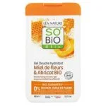 Flacon blanc et orange So'Bio étic Gel Douche Miel Fleurs Abricot, 450 ml
