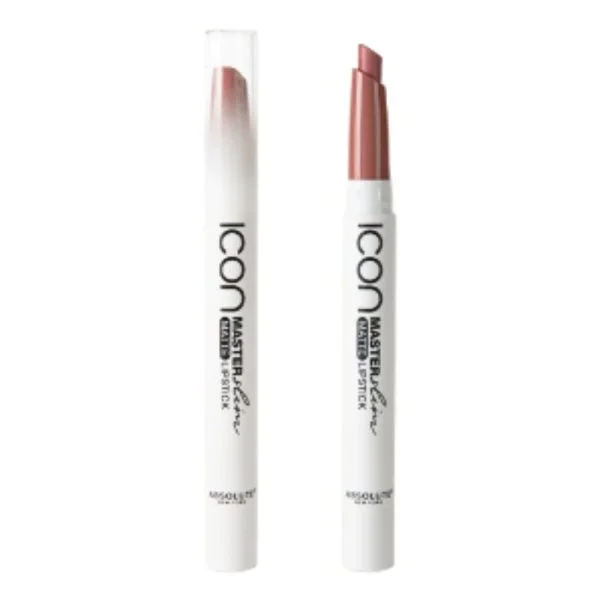 Deux sticks blancs Absolute New York Icon rouge à lèvres mat rosé