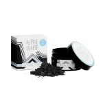 Pot noir et étui Alpine White poudre de charbon dentaire