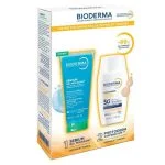Coffret Bioderma avec tube Sébium gel moussant et fluide Photoderm Xdefense SPF50+