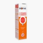 Tube Biofar 12 Vitamines 12 Minéraux, étui orange, comprimés effervescents