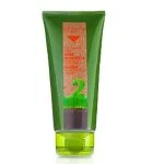 Tube vert Biokera masque capillaire, étiquette kraft et chiffre 2 vert