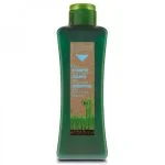 Flacon vert Biokera shampooing miel Scalp Care, étiquette kraft lettres bleues