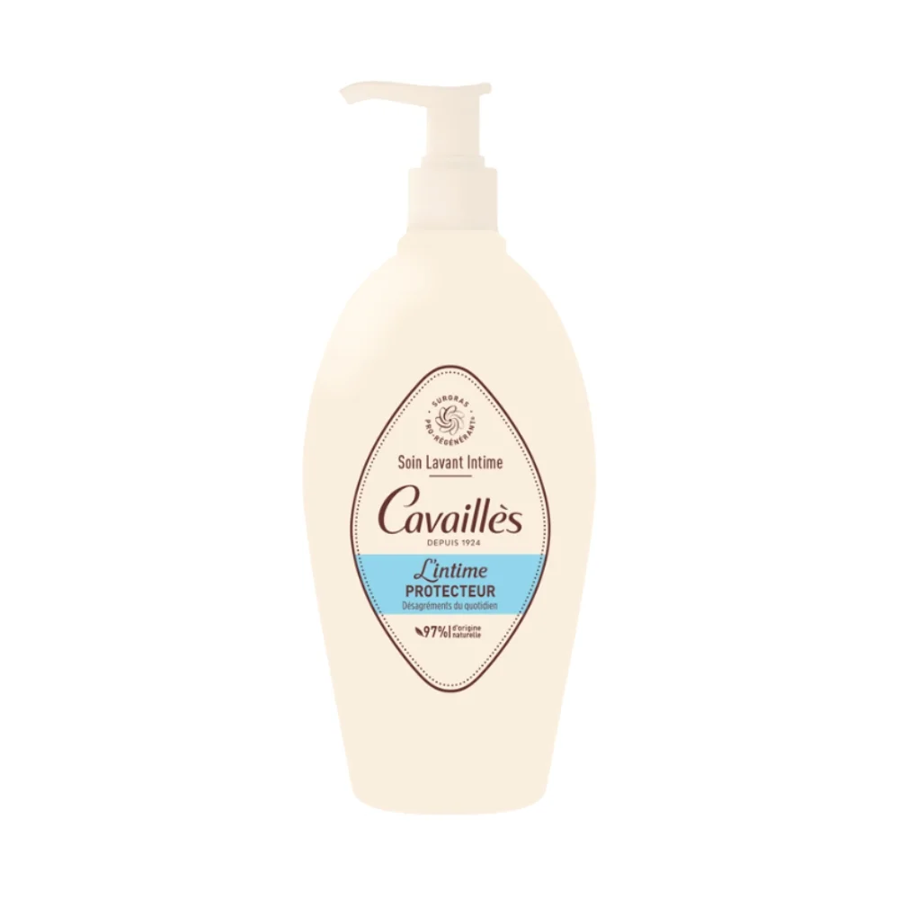 cavailles-soin-lavant-intime-l-intime-protecteur-500ml.jpg Flacon-pompe beige Cavaillès L'Intime Protecteur soin lavant intime, 500 ml