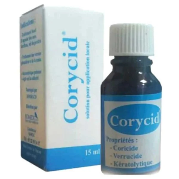 Flacon Corycid et son étui, solution pour application locale 15 ml