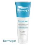 Grand tube bleu et blanc Dermagor Atopicalm crème nourrissante corps 250 ml