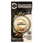 Étui D-Cap coloration permanente 3 châtain foncé sans ammoniaque, chevelure châtain foncé