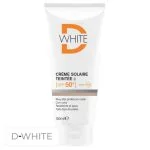 Tube blanc D-White crème solaire teintée SPF 50+ 50 ml