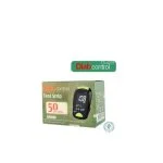 Boîte verte Diabcontrol, cinquante bandelettes de test et lecteur TD-4279 imprimé