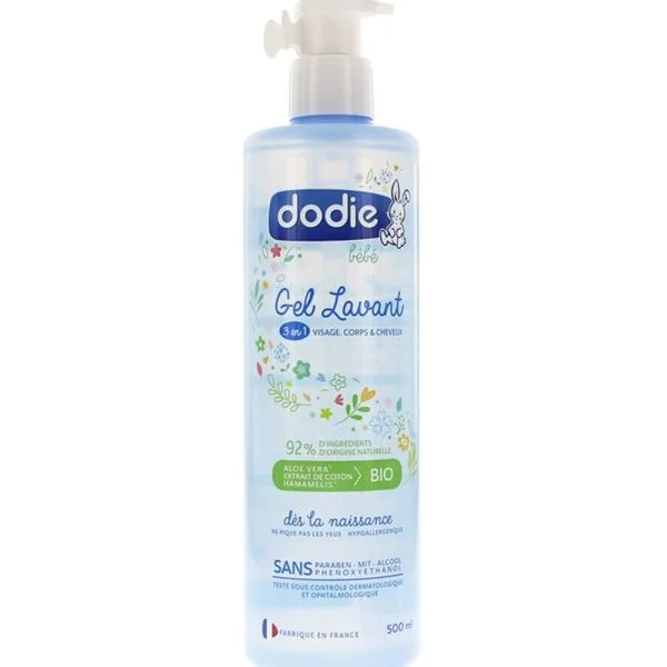 Dodie Gel Lavant 3 en 1 Flacon Pompe 500 ml