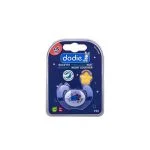 Blister bleu nuit Dodie, sucette silicone physiologique motif fusée, +6m