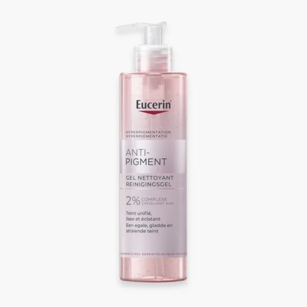 Flacon pompe rose Eucerin Anti-Pigment Gel Nettoyant format 200 ml