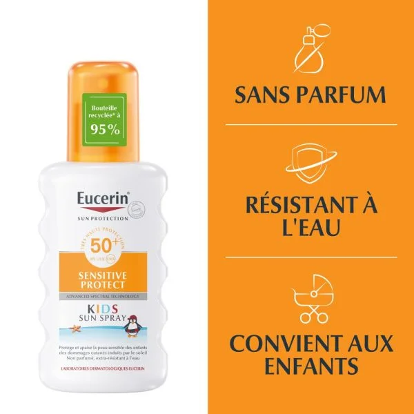 Eucerin Sun Sensitive Protect Kids Spray Solaire SPF50+ 200ml – photo 2