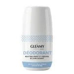 Flacon roll-on blanc Gleamy déodorant neutralisant d'odeurs éclaircissant