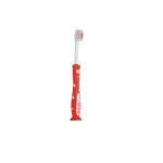 Petite brosse à dents enfant GUM rouge à pois avec ventouse