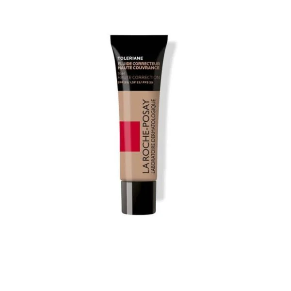 Tube noir Toleriane fluide correcteur haute couvrance SPF25 La Roche-Posay teinte beige