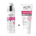 Flacon-pompe sérum ACM Dépiwhite 30 ml et tube masque pelliculable anti-taches