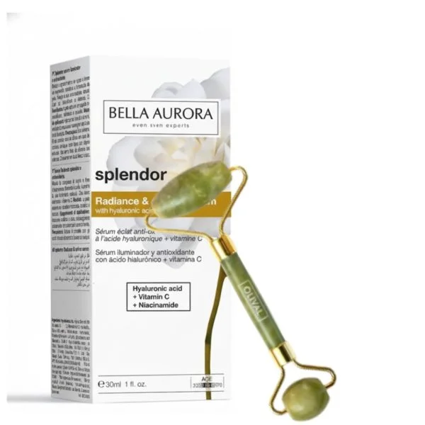 🎁 Pack 🎁 BELLA AURORA Splendor Serum Radiance 30ml+Rolleur de Massage Pack
