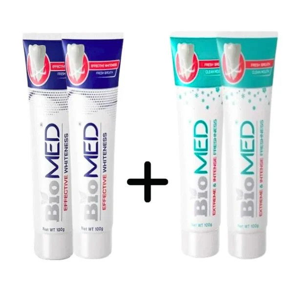🎁 Pack 🎁 BIOMED Pack 4 Dentifrice (2 Dent Effective 100g+2 Dent Extreme 100g)