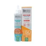 Brume apaisante aloe vera Bioregena et étui spray solaire enfants SPF 50
