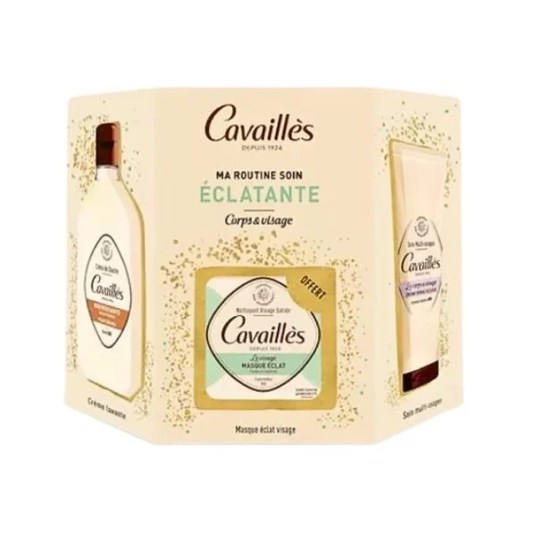 🎁 Pack 🎁 CAVAILLES Coffret Eclatantecreme Miraculeuse+Creme Douche Nourissante+Savon