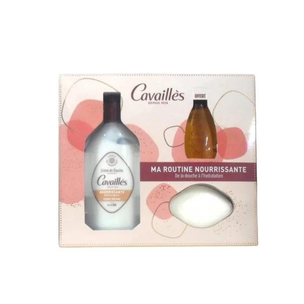 🎁 Pack 🎁 CAVAILLES Coffret Nourissante Creme Douche+Savon Nourissant+Huile Surgras