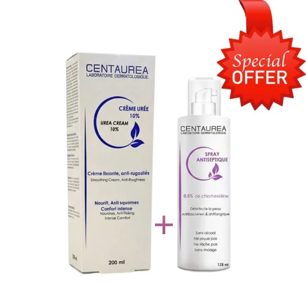 🎁 Pack 🎁 CENTAUREA Duo Creme Uree 10% 200ml+Spray Antiseptique 125ml
