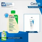 Coffret CeraVe Huile Lavante Moussante 473ml avec pompe et format offert