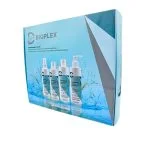 Coffret bleu Dermalliance DCAP Bioplex avec quatre flacons de soins capillaires