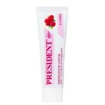 Tube blanc et rose du dentifrice President Baby framboise 0-3 ans