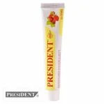 Tube jaune du dentifrice President Junior fraise des bois 6 ans
