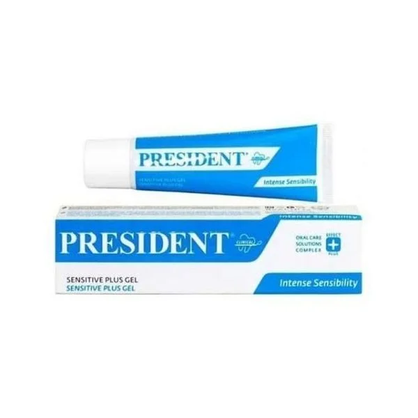 Tube et étui bleu du gel President Sensitive Plus Intense Sensibility