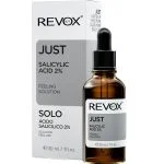 Flacon ambré à pipette et étui gris Revox B77 JUST acide salicylique 2 %