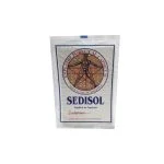 Sachet blanc Sedisol emplâtre poreux au capsicum, illustration étoile rouge