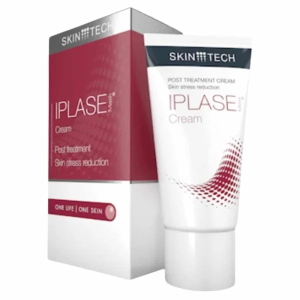 Tube blanc et bordeaux Skin Tech IPLase Mask Cream avec son étui
