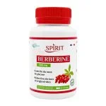 Flacon blanc Spirit Berbérine 500 mg, bouchon rouge, baies rouges illustrées