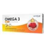 Étui blanc et orange Activlab Omega 3 1000 mg 60 capsules