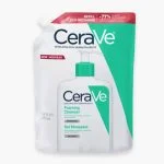 Poche éco-recharge CeraVe Gel Moussant 473ml, packaging blanc et vert