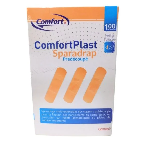 Comfort Plast Sparadrap Prédécoupé 100 Pièces
