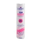 Sachet blanc et rose Cotonet de 120 disques démaquillants en coton