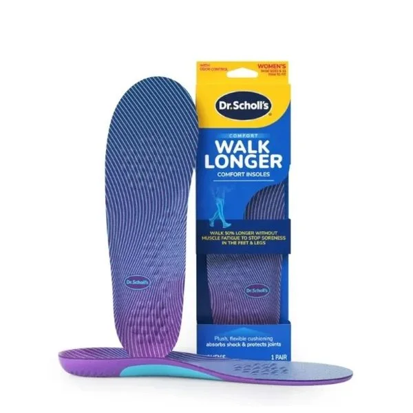 Semelles violettes Dr Scholl's Walk Longer femme et son blister