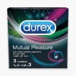 Étui noir et coloré Durex Mutual Pleasure, trois préservatifs