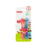 Lot de cuillères Farlin colorées sous blister décor vert enfantin