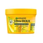 Pot jaune Garnier Ultra Doux Hair Food banane 3-en-1 cheveux secs