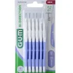 Blister de six brossettes interdentaires GUM Bi-Direction violettes 0,6 mm