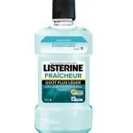 Flacon bleu-vert Listerine Fraîcheur Sans Alcool, bain de bouche 500ml