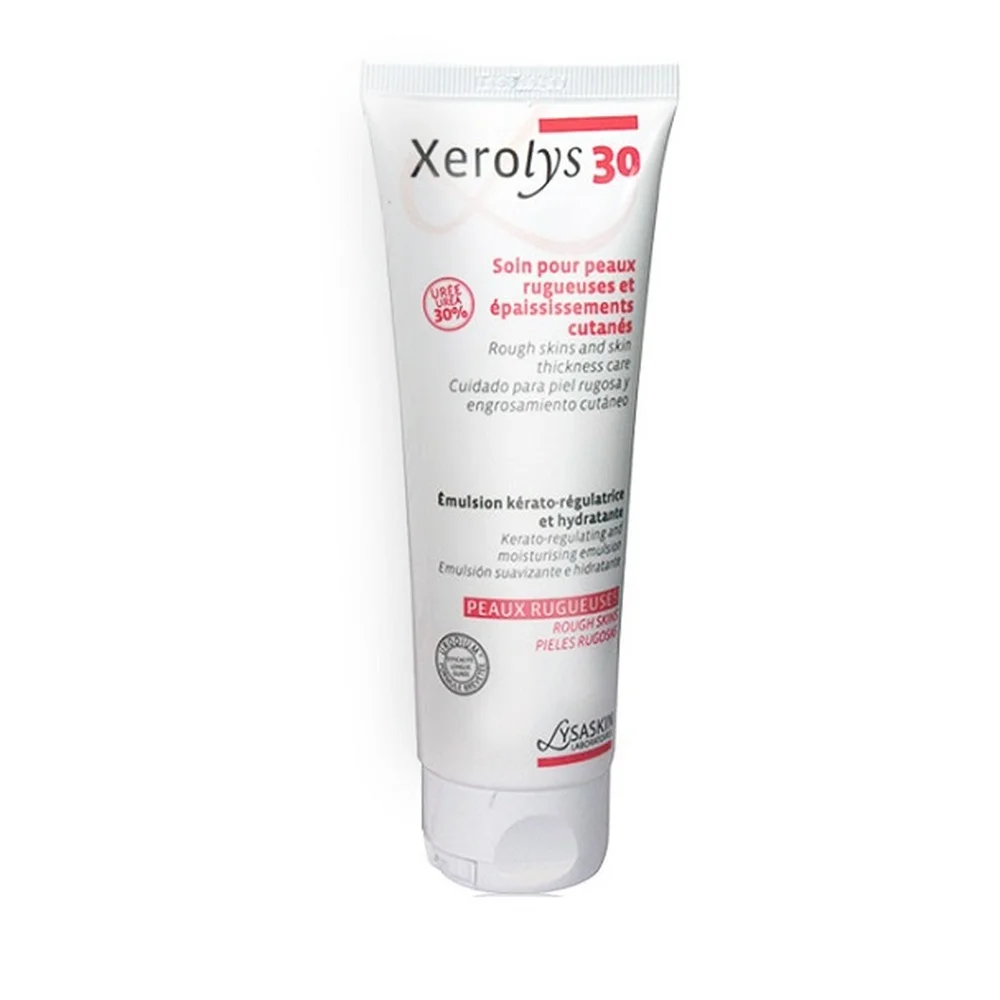 lysaskin-xerolys-30.jpg Tube blanc Xerolys 30 Lysaskin soin peaux rugueuses épaississements cutanés