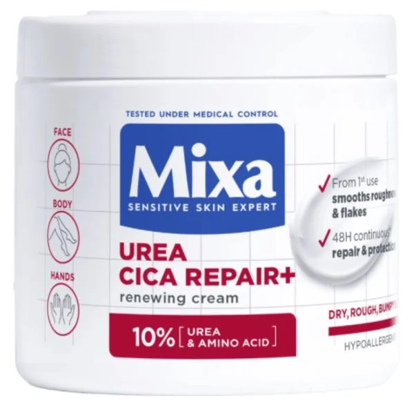 Mixa Urea Cica Repair+ Crème Renouvelante 10% Urée 400ml