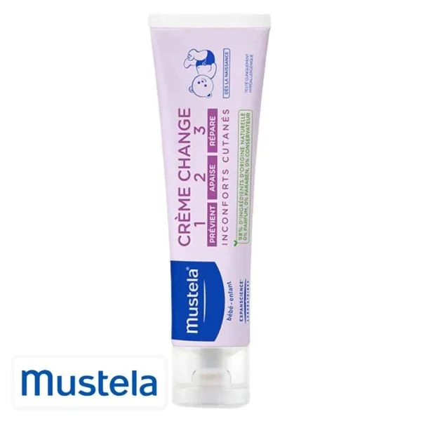 Tube mauve Mustela crème de change 1 2 3 de 100 ml